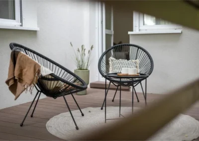 családi ház home staging után terasz részlet