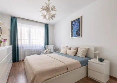 Budapest home staging eladásra felkészített lakás hálószoba