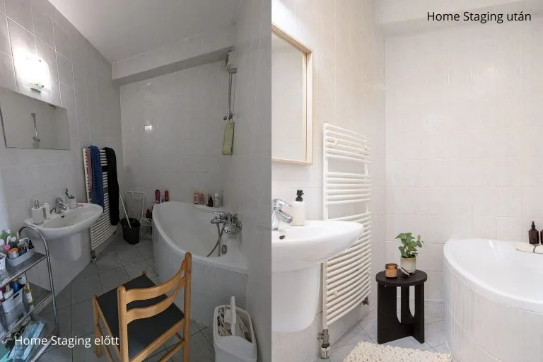 előtte utána home staging fürdőszoba összehasonlítás