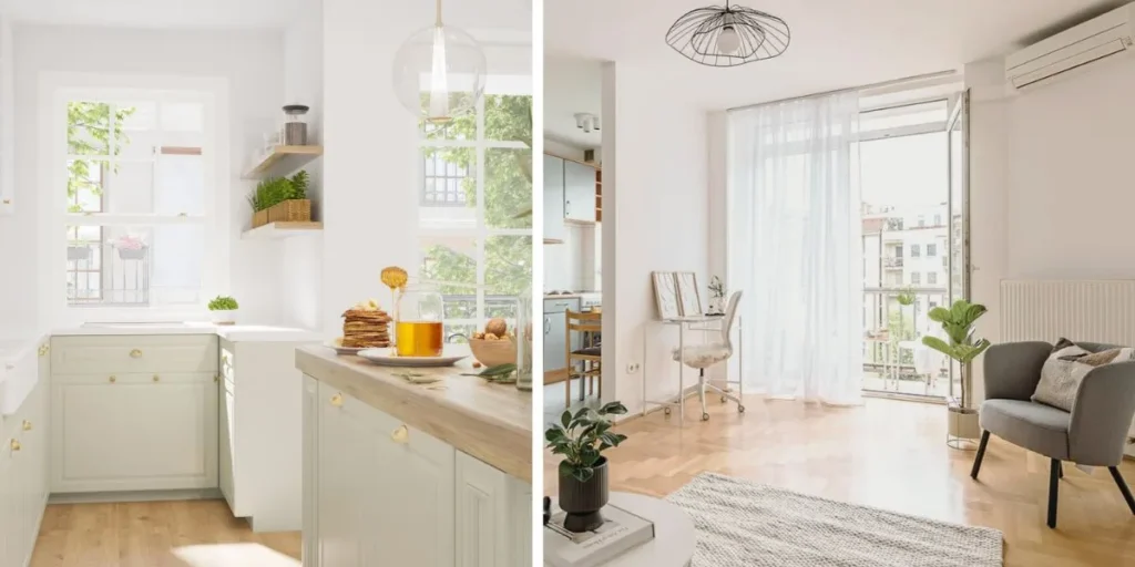 szellős, világos ingatlan, home staging után