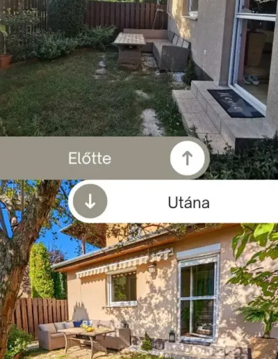 home staging előtte utána kert